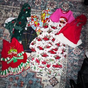 Festive Kids Costume Set - Red, Green, White